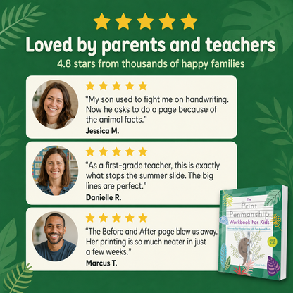 Print Penmanship Workbook for Kids